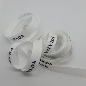 PRADA WHITE AND BLACK RIBBON (20 feet)